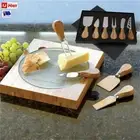 Oak Handle Cheese Knife Gift Set Wooden Cutting Slicer Fork Scoop Baking Tool AU