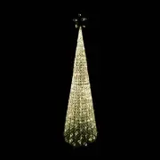 Christmas 3D Crystal Cone Tree Star Top 50x165cm 280 LED Outdoor