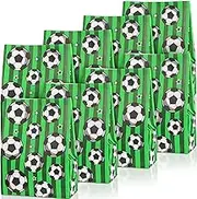 30 Pieces Soccer Goodie Bags Soccer Treat Snack Reusable Candy Bags for Team Gift Birthday Party Favor Supplies Present Decoration(Green)