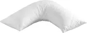 Dreamaker Delux Microfibre Fill Antibacterial Odour Control Cotton Quilted Pillow Case Cover Protector Purafresh Treated Anti-Microbial Anti-dustmite Protection Machine Washable - V Shape (78x36cm)