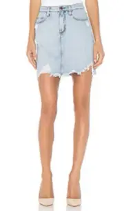 Goodnight Macaroon Distressed Denim Skirt Size S