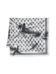 Alexander Mcqueen Lightweight Striped Frayed Scarf