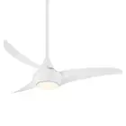 Minka Aire Light Wave 44 in. LED White Ceiling Fan with Remote & Wall Controls