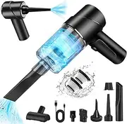 Handheld Vacuum Cleaner Wireless Mini Car Vacuum Cleaner & Blower & Vacuum Pump 3 in 1 120 W Battery Handheld Vacuum Cleaner Multifunctional for Car, Kitchen and Office with 2 Pack HEPA Filtering