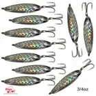 10pcs Fish WOW! 3/4oz crocodile Spoon jig 0.75oz trolling Silver Casting bait