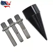 Hex+Square+Round 42mm Firewood Log Splitter Drill Bit Set 3pcs Removable