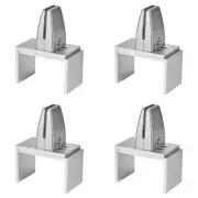 4 Pack Silver Sneeze Guard Clamp Support Office Desk Partition Holder7594