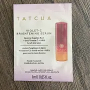 Tatcha Violet-C Brightening Serum - FOIL SAMPLE SIZE (0.03 oz/1 ml) Brand New