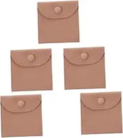 Ipetboom 5Pcs Portable Flap Pouch for Jewelry Storage Lint Material Bags for Necklaces Rings Small Items for Travel Parties Coffee