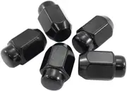 Aeroflow Acorn Mid Closed Wheel Nuts M12x1.25 Black M12 x 1.25mm Set Of 5