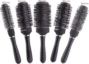 Round Thermal Brush Set, Professional Nano Ceramic & Ionic Barrel Hair Styling Blow Drying Curling Brush, 5 Different Sizes