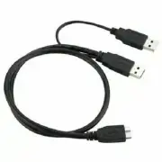 Y cable Dual USB 3.0 micro B cord PORTABLE LAPTOP MONITOR video Extend screen A