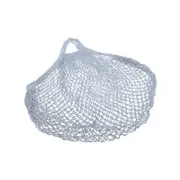 Appetito Cotton String Shopping Bag - Blue Short Handle