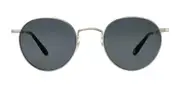 Garrett Leight WILSON M SUN SV-BK/SFPBS Men's Sunglasses Silver Size 49