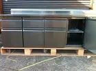 NEW STAINLESS STEEL BENCH FRIDGE WITH 6x DRAWERS & SPLASH BACK 2.2M LONG