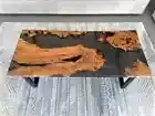 Smokey Wood Coffee Table,Epoxy Coffee Table, Resin Epoxy Table,Epoxy Resin Table