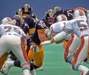 Center Mike Webster and offensive linemen Terry Long and Emil Bour- Old Photo