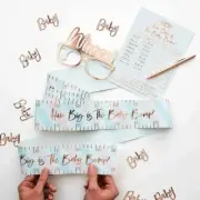 Ginger Ray Rose Gold Foiled How Big is The Bump Baby Shower Party Game Twinkle