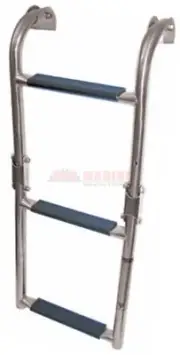 3 Step Boat Folding Ladder Adjustable Stainless Steel Marine Grade
