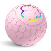 Smart Interactive Dog Toys Ball, Auto Bouncing Rotating Ball, Moving Pet Toys for Dogs 20 lbs, USB Rechargeable, Fun Gift for Boredom, 1 Pack, Pink