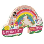 80pc Floss & Rock Shaped Jigsaw Puzzle 60x40cm Rainbow Fairy Kids Game 3+