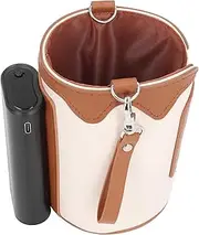 Portable Bottle Warmer, Digital Display 21 Gears Temp Adjustable Rechargeable Universal Milk Warmer Bag with Cover, for Home, On The Go (Brown)