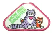PATCH GSA Girl Scouts Mom and Daughter Purple Cat Orange Kitten