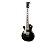 Left Hand Full Size Electric Guitar LP Style 6 String Linden Humbuckers Black EL-LC-BLK