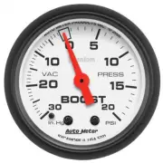 Autometer Phantom 2-1/16in Boost Vacuum Gauge 30in/Hg 20PSI Mechanical AU5701