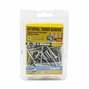 Zenith 8 - 10 x 60mm Galvanised Countersunk Rib Head Timber Screws - 50 Pack