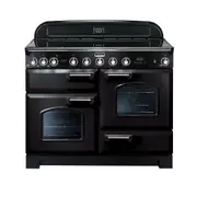 Falcon 110cm Classic Deluxe 5 Zone Range Cooker - Black/Chrome