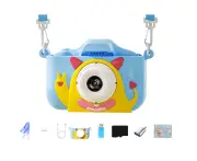 Kids Digital Camera Portable Digital Video Camera with 64G TF Card and Card Reader-Blue