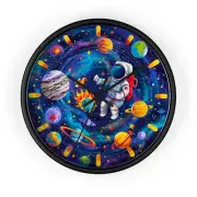 Astronaut Adventure Wall Clock, Space Decor, Kids Room Clock, Unique Gift, [...]
