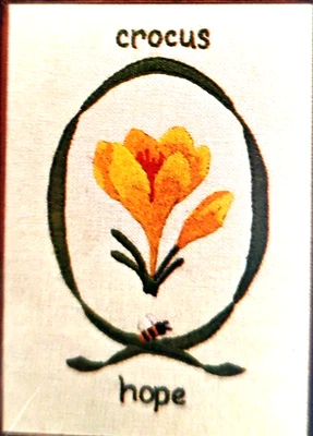 Paragon Julies Romance of Flowers CROCUS HOPE Stitcheries Crewel Embroidery Kit