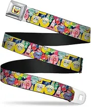[Buckle-Down] Seatbelt Belt - SpongeBob Expressions & Friends Stacked - 1.0" Wide - 20-36 Inches in Length