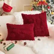 Christmas Tree Christmas Plush Pillowcase Snowflake Cushion Cover Sofa/Bed