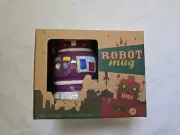 New Novelty Robot Mug Coffee Tea Cup Retro Geek Funky Boxed Gift Ceramic Purple