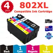 4X Compatible 802XL Ink Cartridge For Epson WorkForce Pro WF 4720 4740 4745