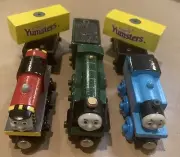 Thomas Tank Engine Wooden Railway Boys Train Set 8pc Exclusive Promo NEW
