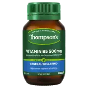Thompson's Vitamin B5 500mg 60 Tablets Pantothenic Acid Vegan