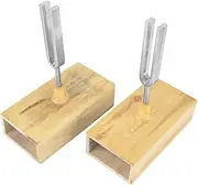 440HZ Tuning Fork Virbration Experimental Instrument with Wood Resonator Box and Knocker for School Experiments