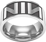 [Generic] NIN' Ring Rock Band Symbol Titanium Steel Jewellery for Fans