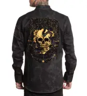 Affliction Men's Button Down Woven Cosmic Logic