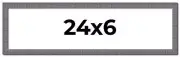 24x6 Frame Pewter Picture Frame Modern Photo Frame UV Acrylic, Acid Free Backer