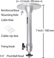 2-Be-Best Universal Ceiling Projector Mount,Mini Projector Hanger 360° Rotatable Head