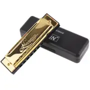 10 Hole Mouth Organ Blues Harp Harmonica Diatonic Harmonica Key of C + Case Gift