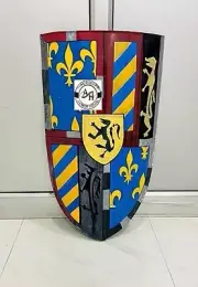 Medieval Knight Crusader Shield, coats of arms Duke of Burgundy Shield