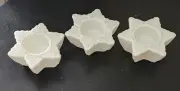 Retired Partylite Snow Flakes Tea Light Candle Holders Set Of 3