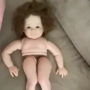 28" Reborn Baby Doll Unassembled Part Rooted Hair Painted Kit Short Yellow Curly