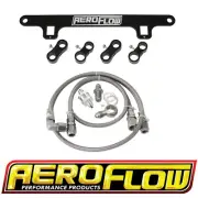 Aeroflow oil feed line kit & bracket for Ford Falcon BA BF XR6 Turbo 4.0 Barra